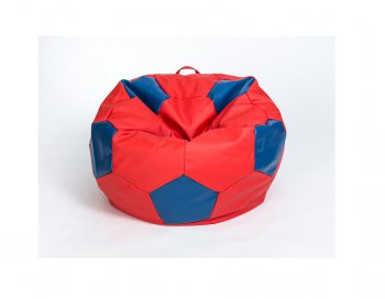 Кресло-мешок Мяч большой Экокожа красно-синее в Лесном - lesnoy.mebel-74.com | фото