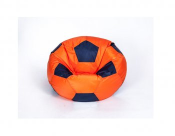 Кресло-мешок Мяч малый оранжево-черное в Лесном - lesnoy.mebel-74.com | фото