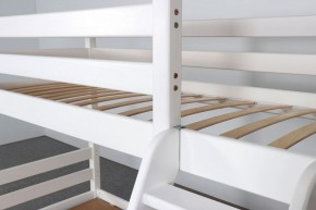 АДЕЛЬ Кровать двухъярусная с наклонной лестницей (белый) в Лесном - lesnoy.mebel-74.com | фото