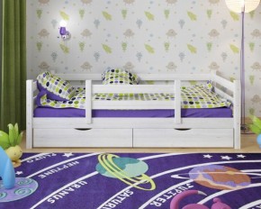 Детская кровать из массива березы Соня-5 (Белый/Лак) в Лесном - lesnoy.mebel-74.com | фото