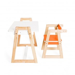 Детская растущая парта и стул Я САМ "Краски" (Оранжевый) в Лесном - lesnoy.mebel-74.com | фото