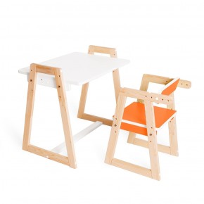 Детская растущая парта и стул Я САМ "Краски" (Оранжевый) в Лесном - lesnoy.mebel-74.com | фото