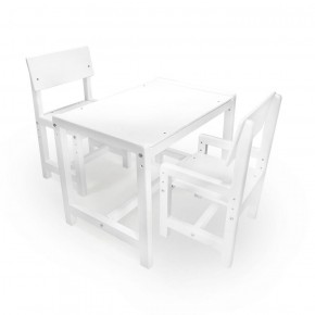 Детский растущий комплект стол и два стула  Я САМ "Лофт" (Белый, Белый) в Лесном - lesnoy.mebel-74.com | фото