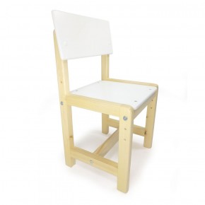 Детский растущий комплект стол и два стула  Я САМ "Лофт" (Белый, Сосна) в Лесном - lesnoy.mebel-74.com | фото