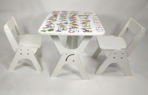 Детский растущий стол-парта и два стула Я САМ "Умка-Дуо" (Алфавит) в Лесном - lesnoy.mebel-74.com | фото