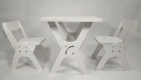 Детский растущий стол-парта и два стула Я САМ "Умка-Дуо" (Белый) в Лесном - lesnoy.mebel-74.com | фото