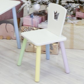 Детский стул Корона (Белый/Белый/Цветной) в Лесном - lesnoy.mebel-74.com | фото