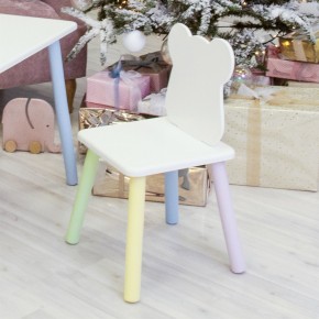 Детский стул Мишутка (Белый/Белый/Цветной) в Лесном - lesnoy.mebel-74.com | фото
