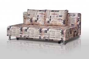 Диван-кровать Комфорт без подлокотников Принт "Gazeta" (2 подушки) в Лесном - lesnoy.mebel-74.com | фото