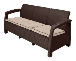 Диван Yalta Premium Sofa 3 Set (Ялта) шоколадный (+подушки под спину) в Лесном - lesnoy.mebel-74.com | фото