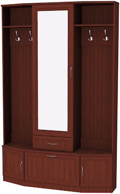 Шкаф для прихожей с зеркалом арт.600 в Лесном - lesnoy.mebel-74.com | фото