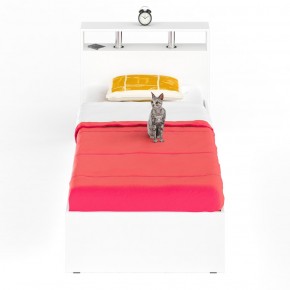 Камелия Кровать 0900, цвет белый, ШхГхВ 93,5х217х78,2 см., сп.м. 900х2000 мм., без матраса, основание есть в Лесном - lesnoy.mebel-74.com | фото