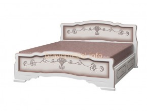 КАРИНА-6 Кровать из массива 1800 (Дуб молочный) с 2-мя ящиками в Лесном - lesnoy.mebel-74.com | фото
