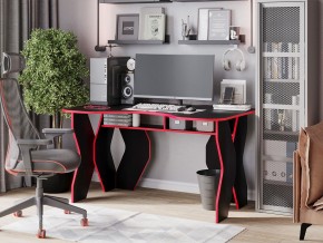 Компьютерный стол КЛ №9.0 (Черный/Красный) в Лесном - lesnoy.mebel-74.com | фото