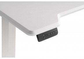 Компьютерный стол Маркос с механизмом подъема 120х75х75 белый / шагрень белая в Лесном - lesnoy.mebel-74.com | фото