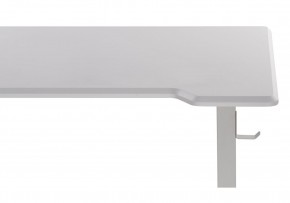 Компьютерный стол Маркос с механизмом подъема 120х75х75 белый / шагрень белая в Лесном - lesnoy.mebel-74.com | фото