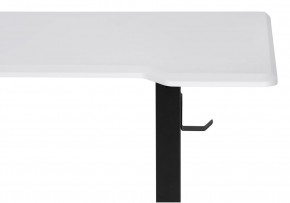 Компьютерный стол Маркос с механизмом подъема 140х80х75 белая шагрень / черный в Лесном - lesnoy.mebel-74.com | фото