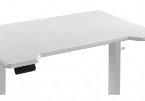 Компьютерный стол Маркос с механизмом подъема 140х80х75 белый / шагрень белая в Лесном - lesnoy.mebel-74.com | фото