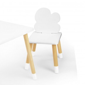 Комплект детской мебели стол и два стула Облачко (Белый/Белый/Береза) в Лесном - lesnoy.mebel-74.com | фото