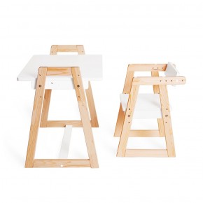 Комплект детской мебели стол и  два стула Я САМ "Лофт-Дуо" (Белый) в Лесном - lesnoy.mebel-74.com | фото