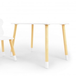 Комплект детской мебели стол и стул Корона (Белый/Белый/Береза) в Лесном - lesnoy.mebel-74.com | фото