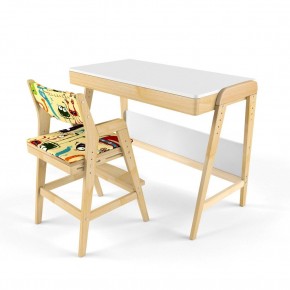 Комплект растущий стол и стул с чехлом 38 попугаев «Вуди» (Белый, Без покрытия, Монстры) в Лесном - lesnoy.mebel-74.com | фото