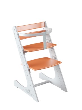 Комплект растущий стул и жесткий ограничитель Конёк Горбунёк Комфорт  (Бело-оранжевый) в Лесном - lesnoy.mebel-74.com | фото