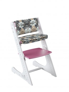 Комплект растущий стул и подушки Конёк Горбунёк Комфорт  (Бело-розовый, Лабиринт) в Лесном - lesnoy.mebel-74.com | фото