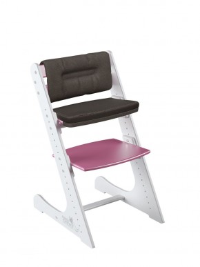 Комплект растущий стул и подушки Конёк Горбунёк Комфорт  (Бело-розовый, Шоколад) в Лесном - lesnoy.mebel-74.com | фото
