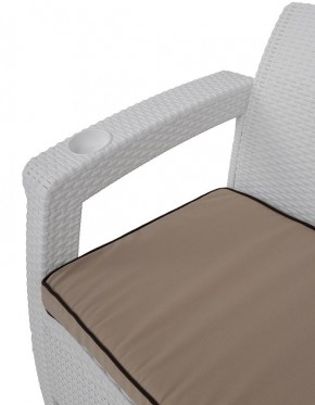 Комплект уличной мебели Yalta Premium Terrace Set (Ялта) белый (+подушки под спину) в Лесном - lesnoy.mebel-74.com | фото