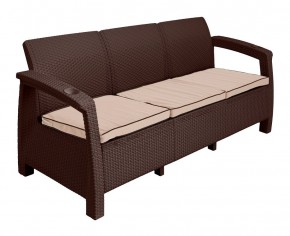 Комплект уличной мебели Yalta Premium Terrace Triple Set (Ялта) шоколадный (+подушки под спину) в Лесном - lesnoy.mebel-74.com | фото