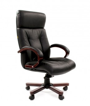 Кресло для руководителя CHAIRMAN  421 (Натуральная кожа) Черное в Лесном - lesnoy.mebel-74.com | фото