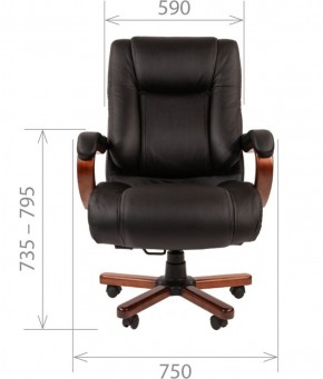 Кресло для руководителя CHAIRMAN  503 (Кожа) Черное в Лесном - lesnoy.mebel-74.com | фото