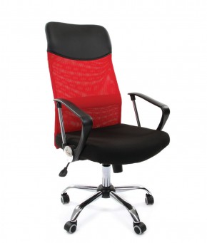 Кресло для руководителя CHAIRMAN 610 N (15-21 черный/сетка красный) в Лесном - lesnoy.mebel-74.com | фото