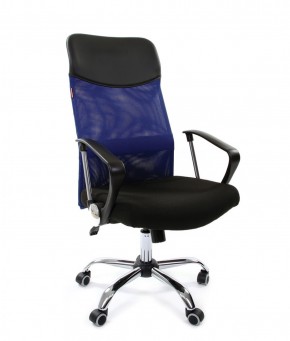 Кресло для руководителя CHAIRMAN 610 N (15-21 черный/сетка синий) в Лесном - lesnoy.mebel-74.com | фото
