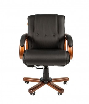Кресло для руководителя CHAIRMAN  653 М (Кожа) Черное в Лесном - lesnoy.mebel-74.com | фото