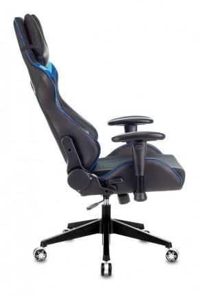 Кресло игровое Бюрократ VIKING 4 AERO BLUE черный/синий в Лесном - lesnoy.mebel-74.com | фото