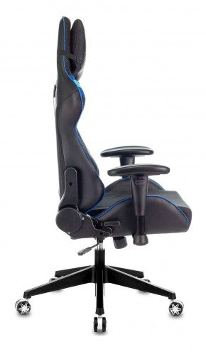 Кресло игровое Бюрократ VIKING 4 AERO BLUE черный/синий в Лесном - lesnoy.mebel-74.com | фото