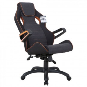 Кресло компьютерное BRABIX Techno Pro GM-003 (ткань черное/серое, вставки оранжевые) 531813 в Лесном - lesnoy.mebel-74.com | фото