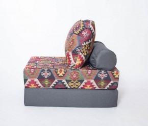 Кресло-кровать-пуф бескаркасное Прайм (мехико серый-графит) в Лесном - lesnoy.mebel-74.com | фото