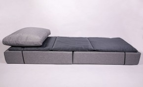 Кресло-кровать-пуф бескаркасное Прайм (мехико серый-графит) в Лесном - lesnoy.mebel-74.com | фото