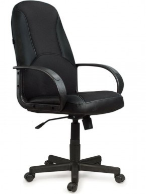 Кресло офисное BRABIX "City EX-512" (кожзам черный, ткань черная) 531407 в Лесном - lesnoy.mebel-74.com | фото