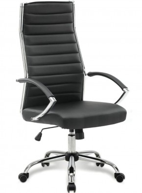 Кресло офисное BRABIX "Style EX-528", экокожа, хром, черное, 531947 в Лесном - lesnoy.mebel-74.com | фото