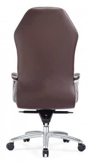 Кресло руководителя Бюрократ _AURA/BROWN коричневый в Лесном - lesnoy.mebel-74.com | фото