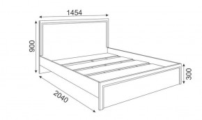Кровать 1.4 М16 Стандарт с настилом Беатрис (Орех гепланкт) в Лесном - lesnoy.mebel-74.com | фото