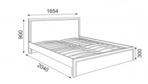 Кровать 1.6 М07 Стандарт с основанием Беатрис (Орех гепланкт) в Лесном - lesnoy.mebel-74.com | фото