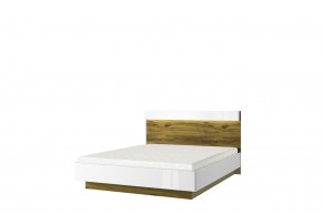 Кровать 160 с подъемником, TORINO, цвет белый/Дуб наварра в Лесном - lesnoy.mebel-74.com | фото
