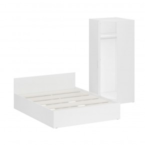 Кровать 1600 + Шкаф угловой Стандарт, цвет белый, ШхГхВ 163,5х203,5х70 + 81,2х81,2х200см., сп.м. 1600х2000 мм., без матраса, основание есть в Лесном - lesnoy.mebel-74.com | фото