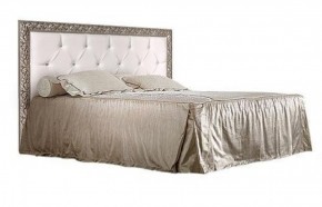 Кровать 2-х спальная(1,6 м)Тиффани Premium черная/серебро с мягким элементом со стразами с подъемным механизмом (ТФКР-2[3][7](П) в Лесном - lesnoy.mebel-74.com | фото
