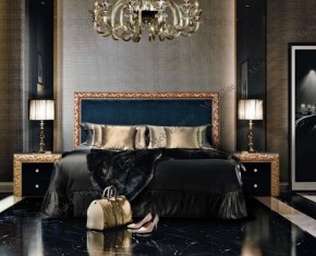 Кровать 2-х спальная (1,6 м) Тиффани Premium черная/золото с мягким элементом (Антрацит) с подъемным механизмомарт (ТФКР-3[3](П) в Лесном - lesnoy.mebel-74.com | фото